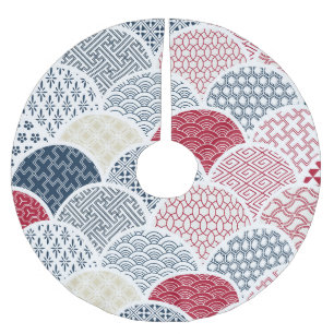 Kimono Line Art: traditioneel geometrisch patroon Kerstboom Rok