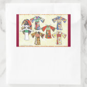 Kimono Meisje Kokeshi Paper Doll Stickers (Tas)