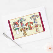 Kimono Meisje Kokeshi Paper Doll Stickers (Envelop)
