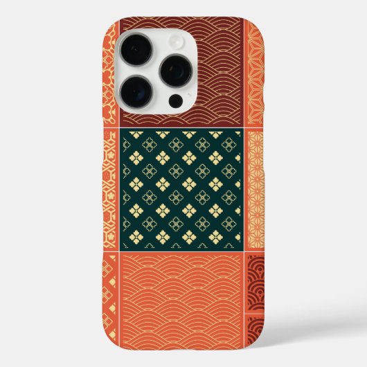 Kimono Mix Patroon Rood Case-Mate iPhone Case (Achterkant)