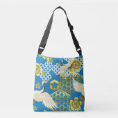 Kimono-patroon geïnspireerd japans weefsel crossbody tas (Voorkant)