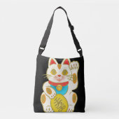 Kimono-patroon geïnspireerd japans weefsel crossbody tas (Voorkant)