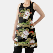 Kimono Pattern maneki nekko Japans print Apron Schort (Insitu)