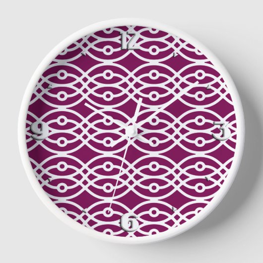 Kimono print, aubergine, paars en wit (Voorkant)