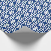 Kimono print, blauw en wit cadeaupapier (Hoek)