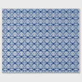 Kimono print, blauw en wit cadeaupapier (Vlak)