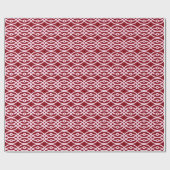 Kimono print, bordeauxrood en roze cadeaupapier (Vlak)