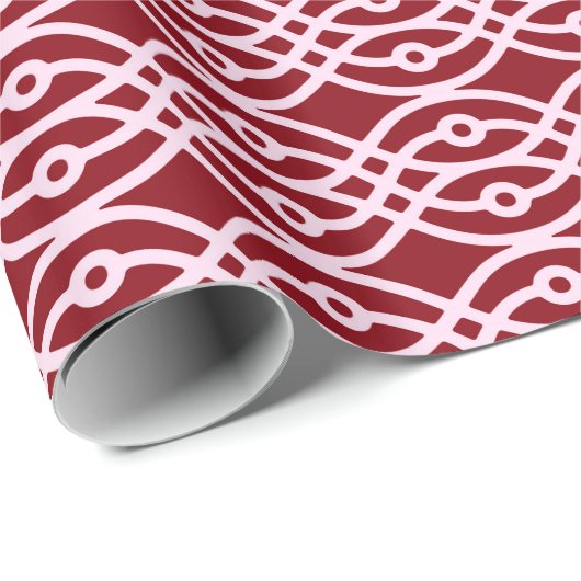 Kimono print, bordeauxrood en roze cadeaupapier (Rol Hoek)
