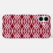 Kimono print, Bourgogne en roze Case-Mate iPhone Case (Achterkant (horizontaal))