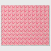 Kimono print, dieproze koralroze cadeaupapier (Vlak)