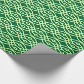 Kimono print, donker & lichtgroen cadeaupapier (Hoek)