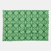 Kimono print, donker & lichtgroen theedoek (Horizontaal)