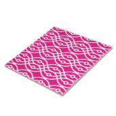Kimono print, fuchsia roze en wit tegeltje (Zijkant)