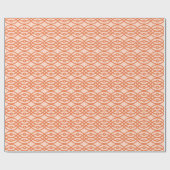 Kimono print, koraal oranje cadeaupapier (Vlak)