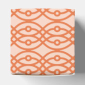 Kimono print, koraal sinaasappel bedankdoosjes (Bovenkant)