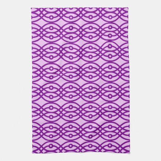 Kimono print, lavendel en paars theedoek (Verticaal)