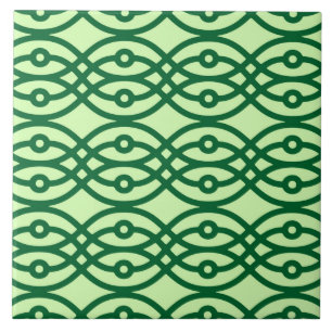 Kimono print, licht en donkergroen tegeltje