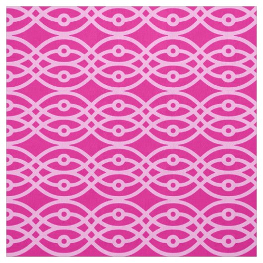 Kimono print, magenta en roze stof (Swatch)