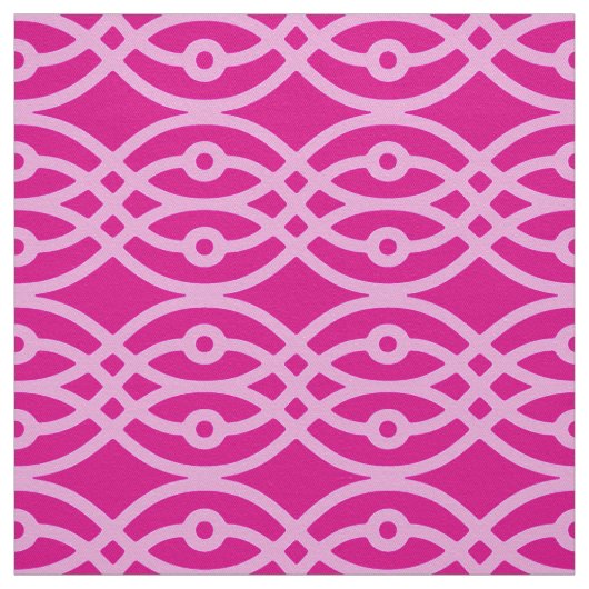 Kimono print, magenta en roze stof (Swatch)