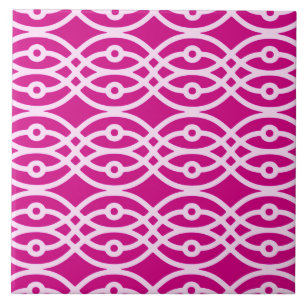 Kimono print, magenta en roze tegeltje