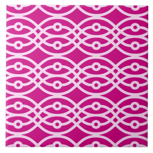 Kimono print, magenta en roze tegeltje (Voorkant)