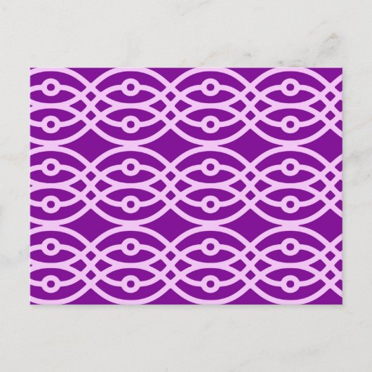 Kimono print, paars en lavendel briefkaart (Voorkant)
