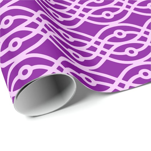 Kimono print, paars en lavender cadeaupapier (Rol Hoek)