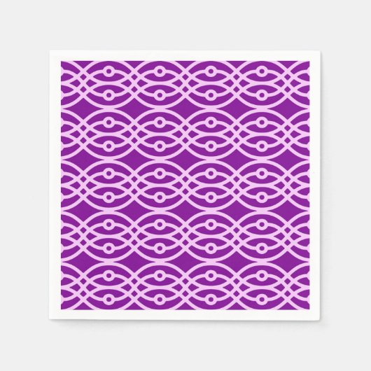 Kimono print, paars en lavender servet (Voorkant)