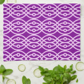 Kimono print, paars en lavender theedoek (Gevouwen)