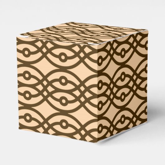 Kimono print, perzik en chocolade bedankdoosjes (Voorkant Zijde)
