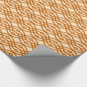 Kimono print, perzik en terracotta cadeaupapier (Hoek)
