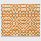 Kimono print, perzik en terracotta cadeaupapier (Vlak)