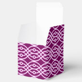 Kimono print, pruim en roze bedankdoosjes (Geopend)