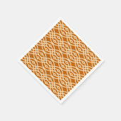 Kimono print, terracotta en perzik servetten (Hoek)