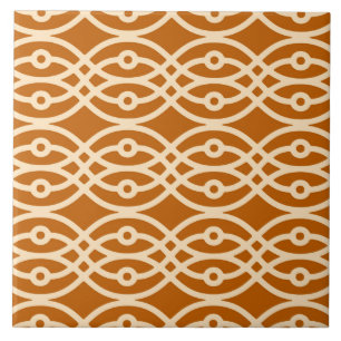 Kimono print, terracotta en perziken tegeltje