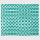 Kimono print, turquoise en aqua cadeaupapier (Vlak)