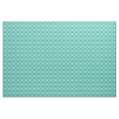 Kimono print, turquoise en wit stof (Yard (91,4 cm))