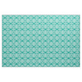 Kimono print, turquoise en wit stof (Fat Quarter)