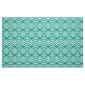 Kimono print, turquoise en wit stof (Fat Quarter)