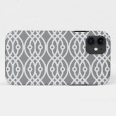 Kimono print, zilver en donkergrijs Case-Mate iPhone case (Achterkant (horizontaal))