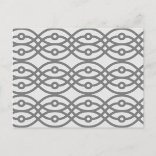 Kimono print, zilver grijs met donkergrijs briefkaart
