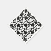 Kimono print, zwart op wit servet (Hoek)