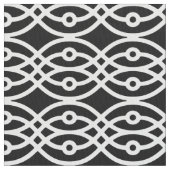Kimono print, zwart wit stof (Close Up)