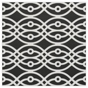 Kimono print, zwart wit stof