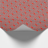 Kimono, rood, grijs en wit cadeaupapier (Hoek)