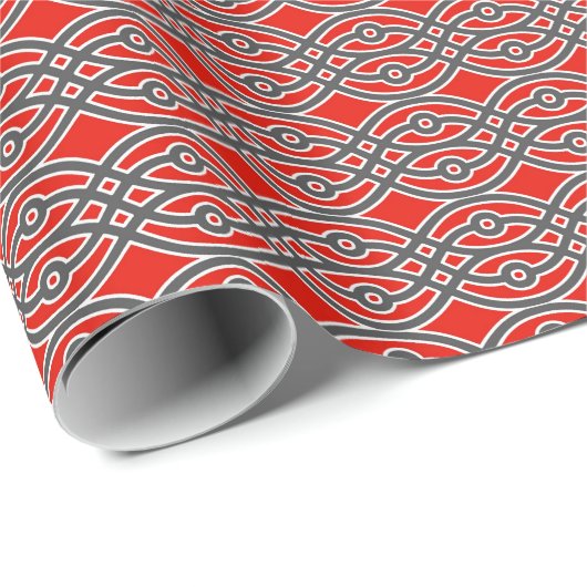 Kimono, rood, grijs en wit cadeaupapier (Rol Hoek)