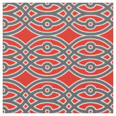 Kimono, rood, grijs en wit stof (Close Up)