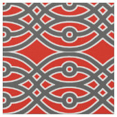 Kimono, rood, grijs en wit stof (Close Up)