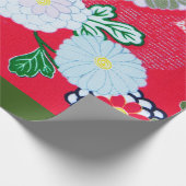 KIMONO-STROOMPATROON (WIT) CADEAUPAPIER (Hoek)
