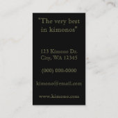 Kimono Visitekaartje (Achterkant)